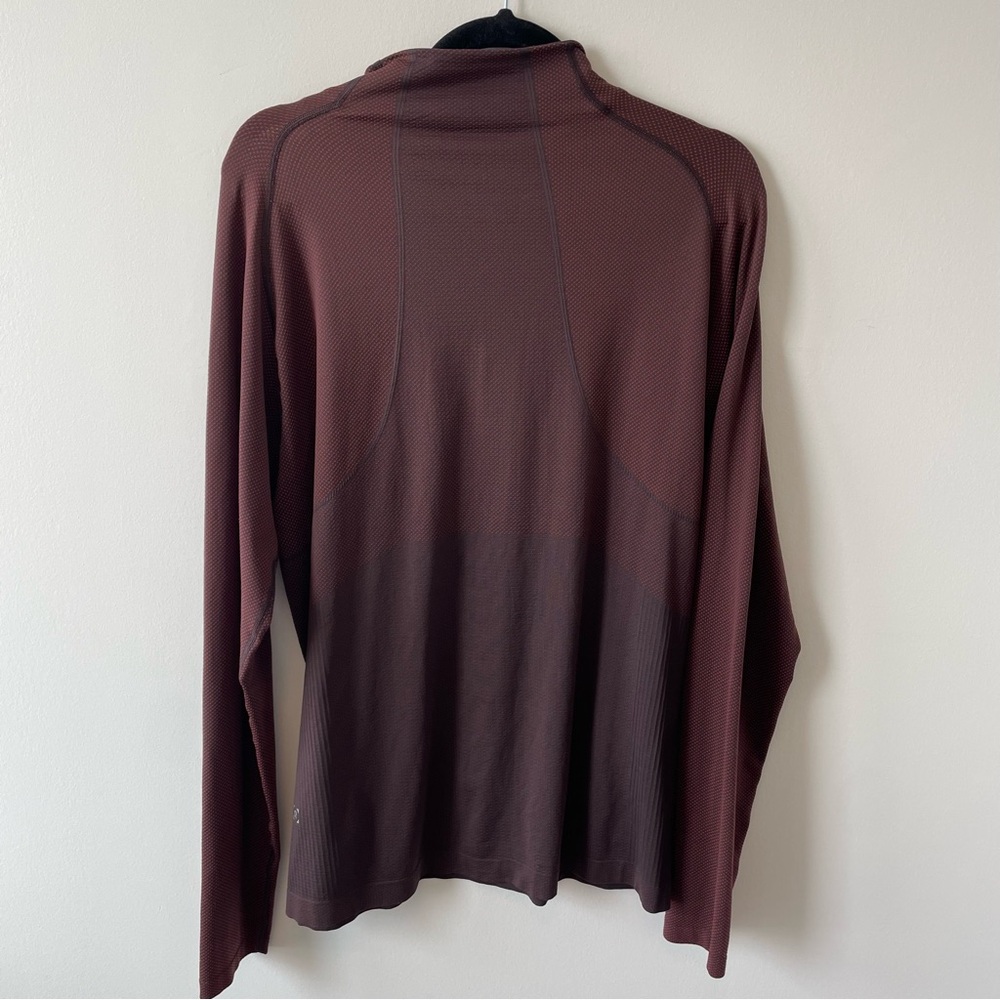 Lululemon Metal Vent Tech 1/2 Zip 2.0 Long Sleeve Shirt in Magma / Sequoia - Picture 4 of 8